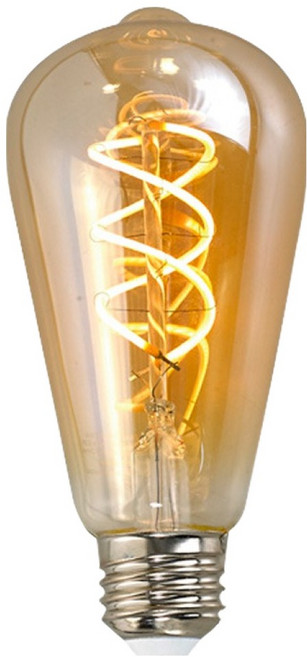 멜리빙 DS 에디슨 전구 스파이럴 ST64 골든글라스 LED 4W, 전구색, 1개
