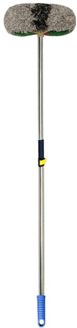 월드크린 원터치 두툼 양면 잔디 차솔 세차봉 차걸레, 1개