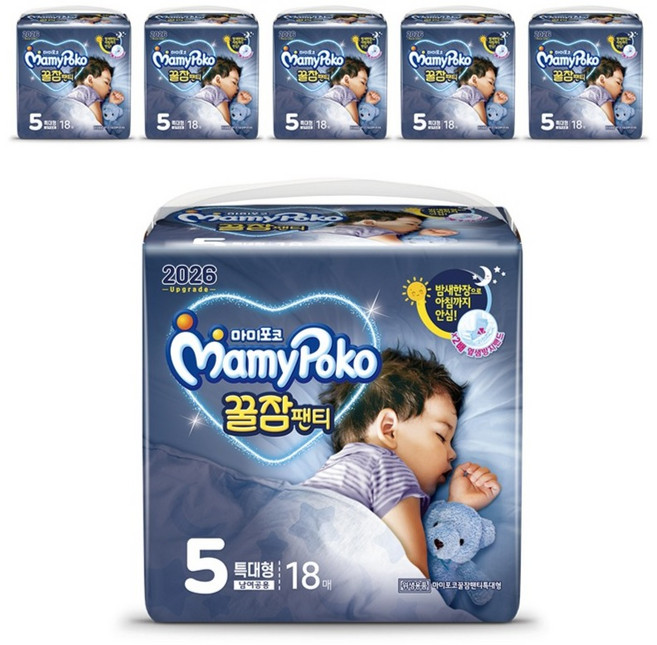 마미포코 꿀잠팬티 남여공용, 5단계, 108매