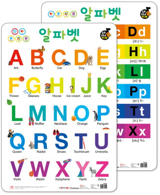 세이펜 호환 New 소리 나는 벽그림, 알파벳, 애플비