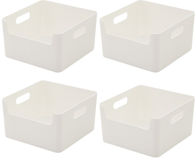 블루인쇼어 팬트리 수납정리함, 화이트, 4개