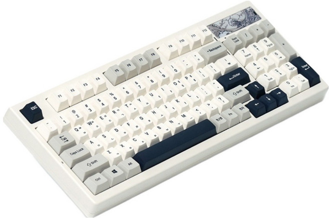 iNOViA 允智 Keynovo RGB 熱插拔 Gasket結構 全潤滑 復古 機械式 有線 鍵盤, 茶軸, IF98, 復古白, 標準型