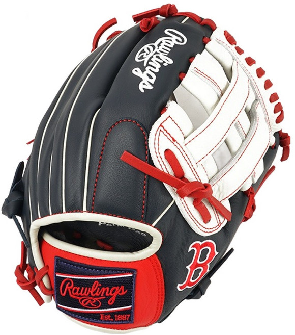 롤링스 셀렉트 프로 라이트 스페셜 오더 MLB 팀 로고 글러브 우투용 GHW5SPLNA-6-BOS, 1개, 네이비 + 스칼렛