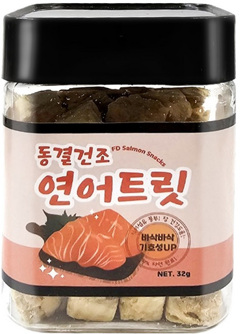 그로비타 동결건조 연어트릿, 1개, 32g