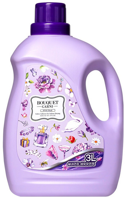 부케가르니 딥퍼퓸 초고농축 실내건조 섬유유연제 화이트머스크 본품, 3L, 1개입, 1개