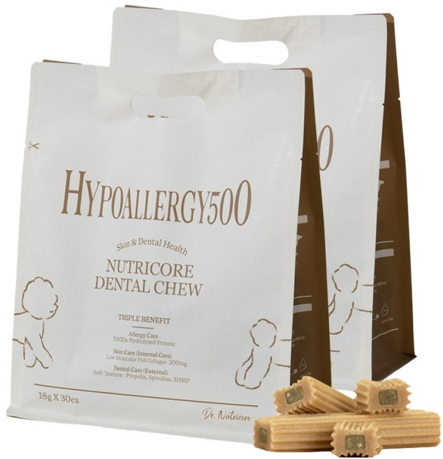 닥터뉴트리코어 강아지 가수분해 덴탈껌, 새우, 540g, 2개