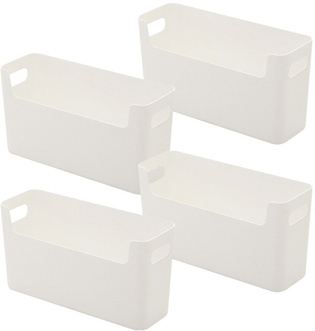 블루인쇼어 팬트리 수납정리함, 화이트, 4개