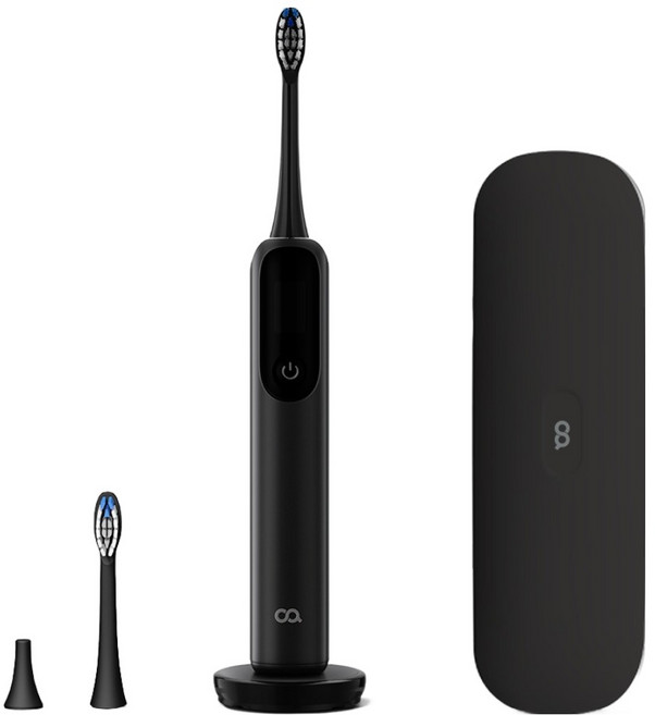 오아 클린이스윙 좌우 회전 LCD 음파 전동 칫솔, OETB-007BK, 블랙, 1개