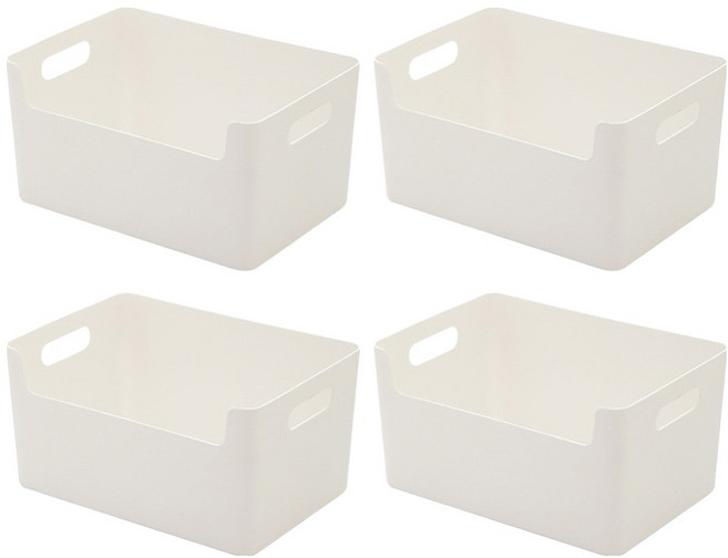 블루인쇼어 팬트리 수납정리함, 화이트, 4개