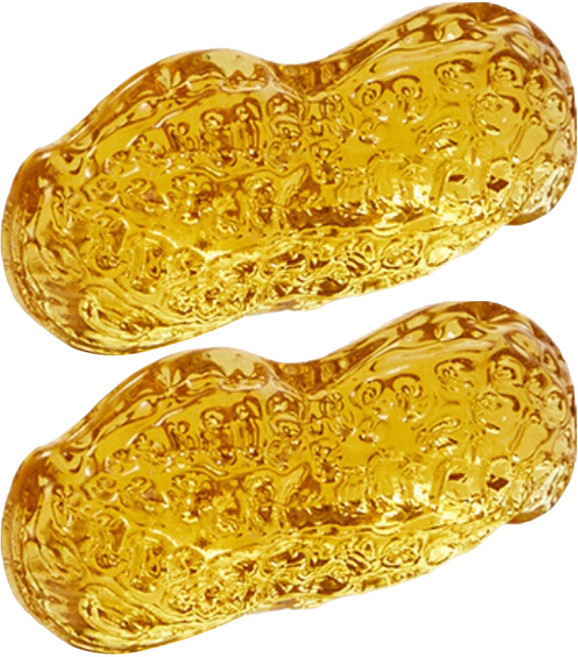 디에스트레이딩 깔끔한 크리스탈 땅콩 모양 문진, 2개