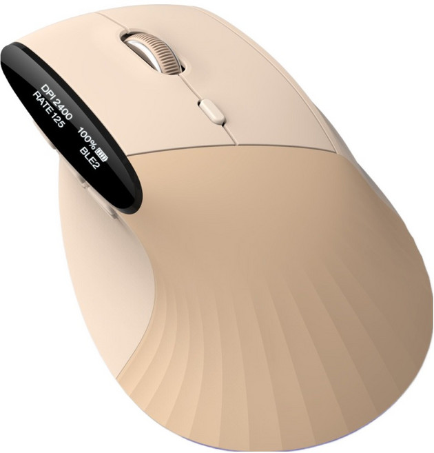 몬스타기어 유무선 3모드 버티컬 마우스, 오트밀, CREW VPRO