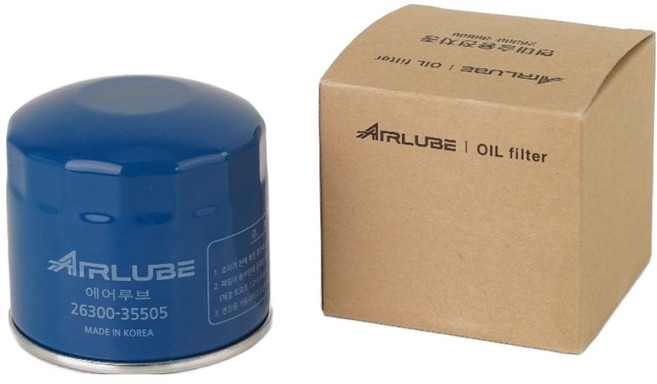 에어루브 현대 기아 승용 전차종 오일필터, 26300-35505, 1개