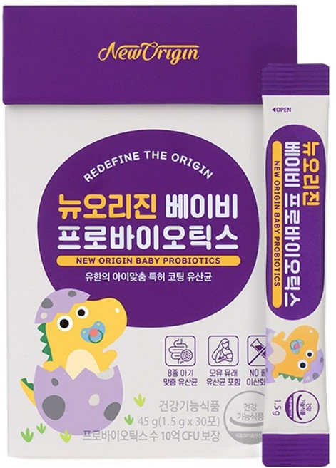 유한건강생활 뉴오리진 베이비 프로바이오틱스 유산균 30p, 45g, 1개