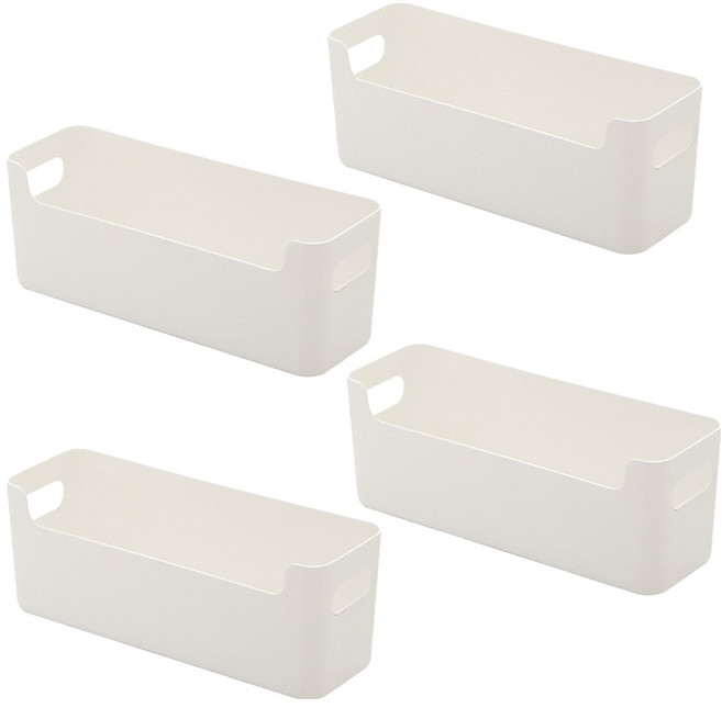 블루인쇼어 팬트리 수납정리함, 화이트, 4개