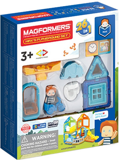 맥포머스 맥스의 플레이그라운드 자석블록 33p, 1개, 혼합색상