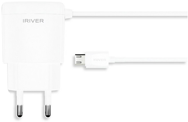 아이리버 2A 일체형 5핀 고속충전기 IHA-H21A, 1개, 화이트