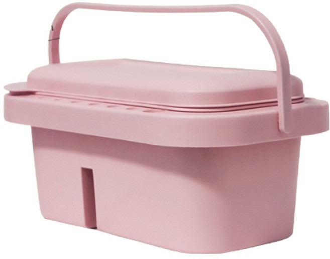 리브온 파레트 + 물통 + 세척 + 붓 꽂이 올인원 멀티브러쉬 미술 물통, 핑크