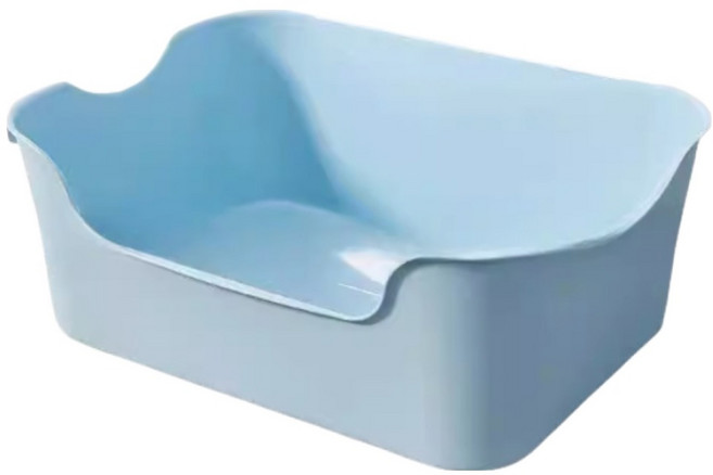 高精寵物 加高貓砂盆, 藍色, 1個