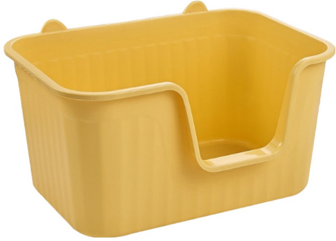 高精寵物 加高貓廁所, 1個, 奶油黃