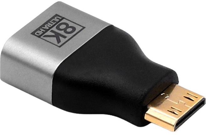 케이블메이트 HDMI 2.1 암 mini HDMI 수 8K 알루미늄 젠더, 1개