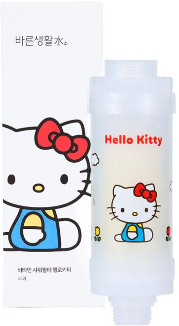 바른생활수 산리오캐릭터즈 비타민 샤워필터, 1개, 헬로키티사과
