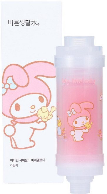 바른생활수 산리오캐릭터즈 비타민 샤워필터, 1개, 마이멜로디라일락