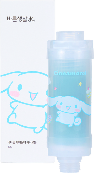 바른생활수 산리오캐릭터즈 비타민 샤워필터, 1개, 시나모롤포도