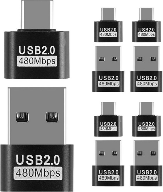 컴스 USB 2.0 C타입 F to A타입 M 5p + A타입 F to C타입 M 5p 젠더 세트, 1세트, JA436