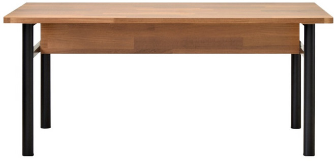 HOPMA 合馬家具 大桌面圓腳和室桌 E-D4001PTK-R, 拼版柚木