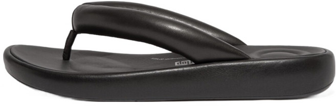 fitflop iCushion 鋪棉皮革夾腳拖鞋