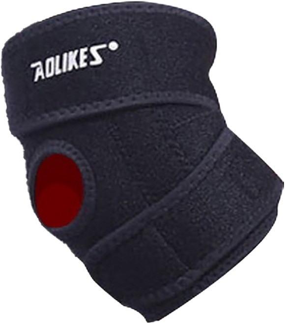 AOLIKES 奧力克斯 減震加壓彈簧護肘, 1個, 黑紅色