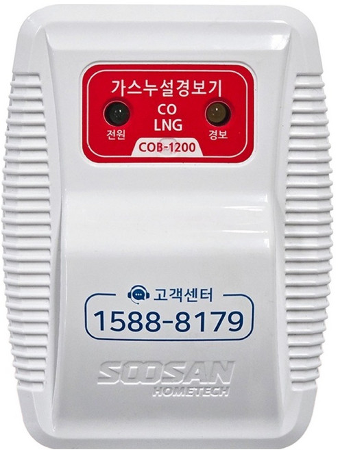 수산홈텍 콤보 가스 경보기 플러그형, 화이트, 1개