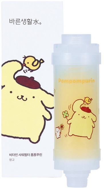 바른생활수 산리오캐릭터즈 비타민 샤워필터, 1개, 폼폼푸린망고