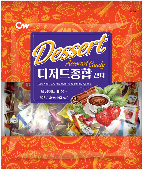 청우식품 디저트종합 캔디, 1.2kg, 1개