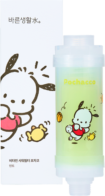바른생활수 산리오캐릭터즈 비타민 샤워필터, 1개, 포차코민트