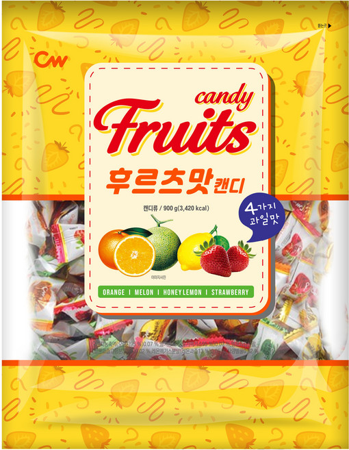 청우식품 후르츠맛 캔디, 900g, 1개
