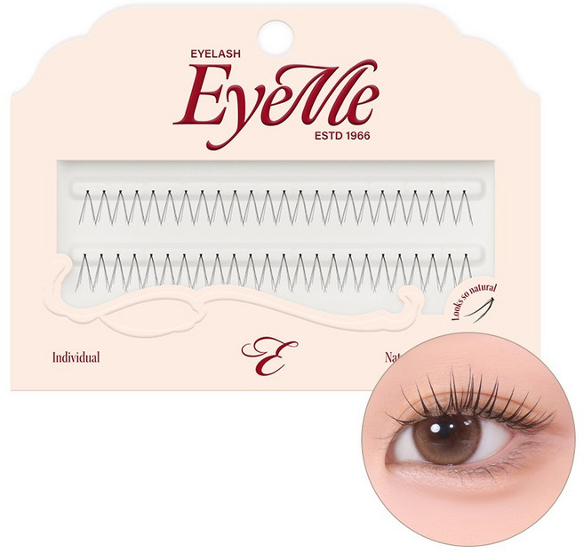 피카소 아이미 컷팅 가닥속눈썹 내추럴V, 1개, 블랙