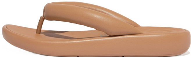 fitflop iCushion 鋪棉皮革夾腳拖鞋