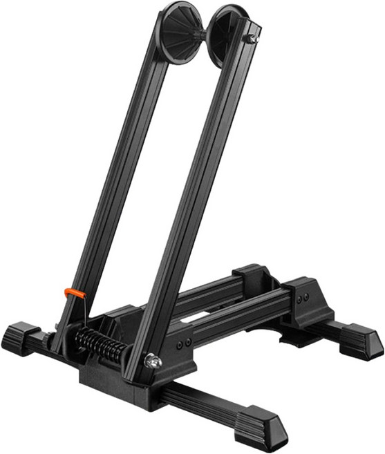 3단 접이식 실내 자전거 더블폴딩 듀얼 스탠드, 블랙, 1개