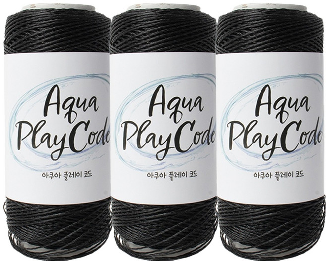 Yarna Aqua Play 編織防水線 夏季線 50g, 3個, 7 黑色