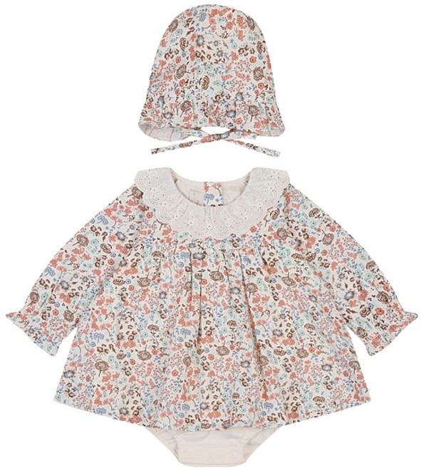 에뜨와 레일린 플라워 면 바디수트 선물 세트 + 쇼핑백