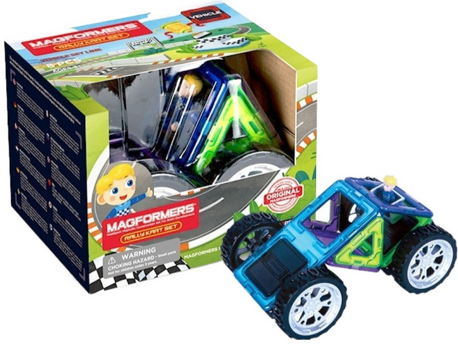 맥포머스 남아용 랠리 카트 블록 8p, 혼합색상, 1세트