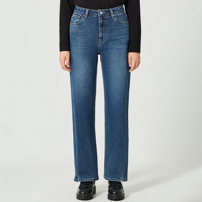 게스 여성용 절개 맘핏 팬츠 사계절용 YO3D1179