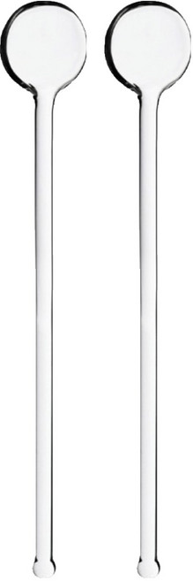 홈카페 라운드 머들러 롱스푼, 투명, 2개
