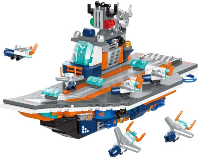 Toy & Toy 新一代核子航空母艦相容積木, 1個, 混合色