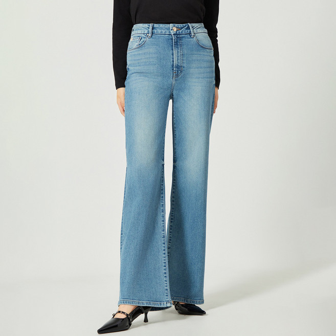 게스 여성용 클린스티치 와이드 팬츠 사계절용 YO3D6115