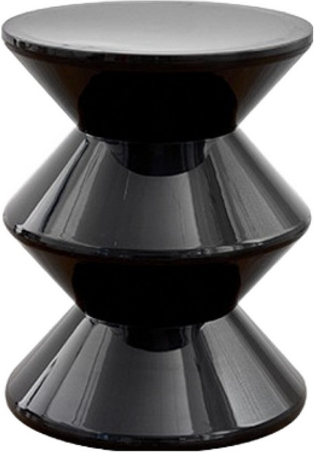 라라하우스 델라 모래시계 컬러 스툴 사이드 테이블 Large, 블랙, 1개