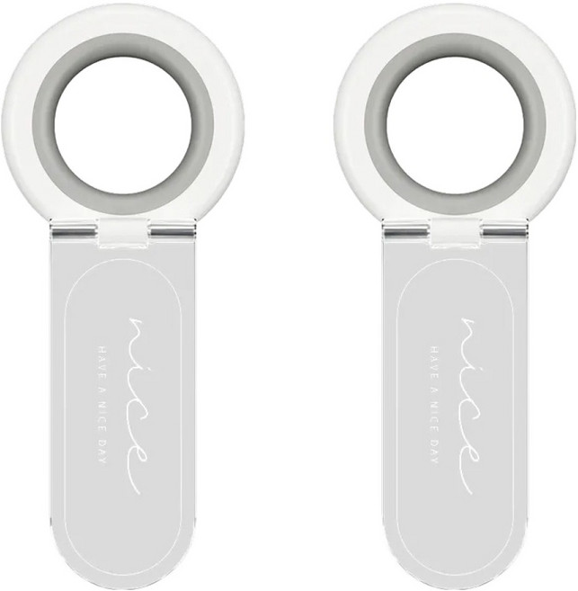 인앳홈 고리형 변기 커버 손잡이 2p, 화이트 + 그레이