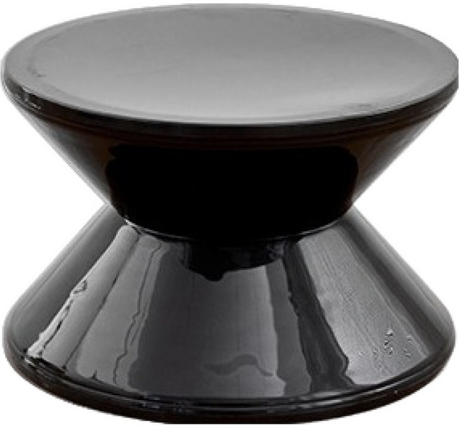 라라하우스 델라 모래시계 컬러 스툴 사이드 테이블 Small, 블랙, 1개