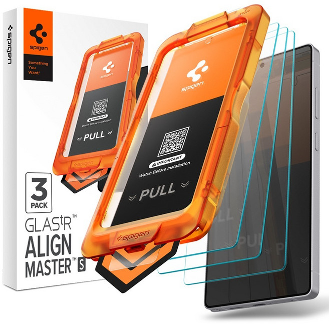 슈피겐 글라스 tR얼라인마스터S 강화유리 보호 필름, 1세트